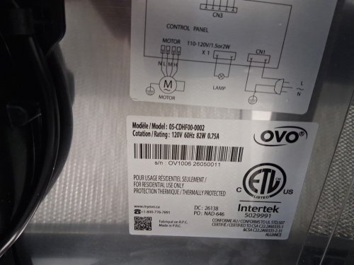 ovo under cabinet rang hood vent with 3 speed exhaust fan & push button - 30" - 4000k cool lights - stainless steel (model: ov-1006r) image 5