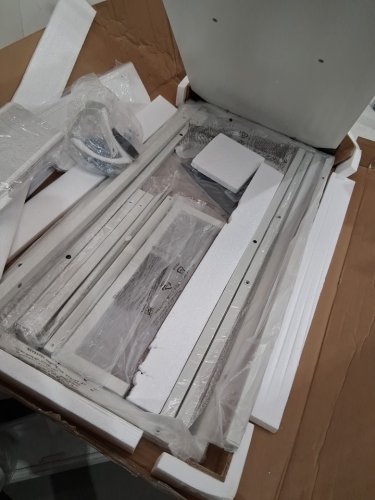 durayloly omputer Desk with 2 Drawers & LED Lights - 31" - white (model: uscpd2d80lwpvc) image 5