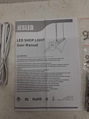 4pk JESLED Linkable LED Shop Light for Garage - 4FT - 12000LM\50-70-90W - white- (model:SWT81824A2120) image 7