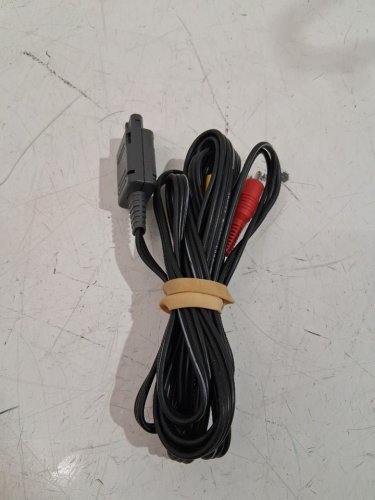 OEM Super Nintendo N64 Gamecube SNES AV RCA Video Cable  - 8ft - Grey image 2