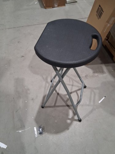 GYMAX FOLDING STOOL, PORTABLE AND SPACE SAVING - 28" - BLACK (model: NP10294-1) image 4