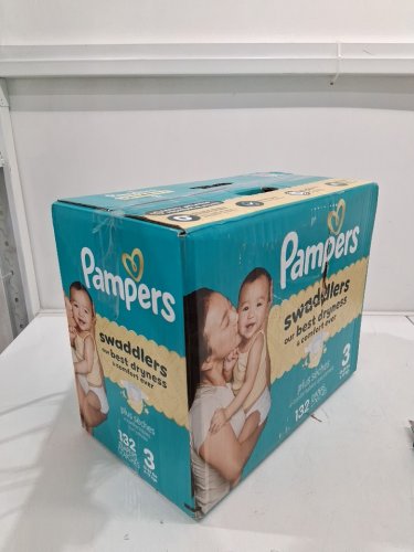 132PK PAMPERS SWADDLERS DIAPERS - SIZE 3 (13LB - 26LB) image 2