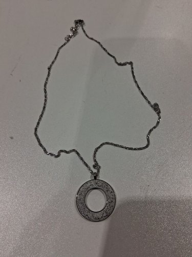 engraved ayatol kursi "آية الكرسي" hollow round pendant chain necklace for protection - 20" - 22"/2mm width adjustable chain/ 1" pendant - silver image 3