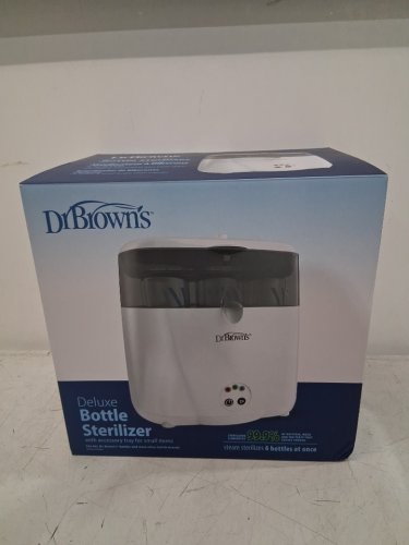 DR BROWN'S NATURAL FLOW DELUXE BOTTLE STERILIZER ELECTRIC STEAM SYSTEM - STERILIZES 6 BOTTLES AT ONCE - white (model: AC045) image 3