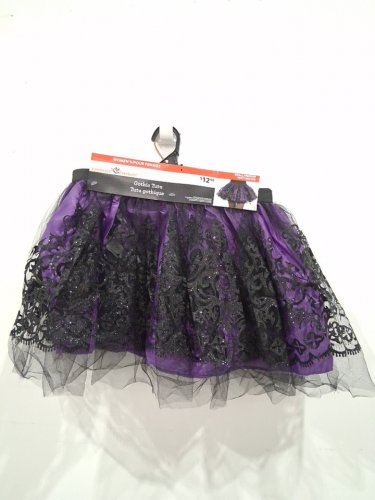 WOMEN'S GOTHIC TUTU - SMALL/MEDIUM - PURPLE / BLACK image 2