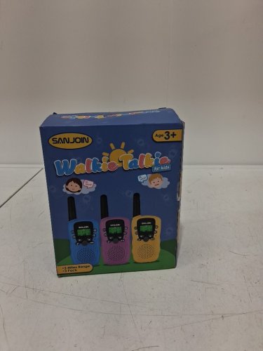 3pk kids sanjoin walkie talkies - 5.5" - blue/pink/yellow (model: t-388) image 2