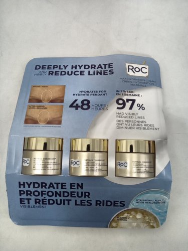3pk roc retinol correxion  max hydration cream - deeply hydrate and visibly reduce lines - 50ml each image 2