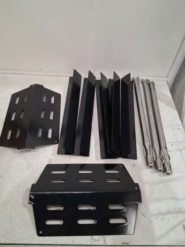 10pc Hiorucet BBQ Grill Flavorizer bars for  Weber Genesis I 300 Series Gas Grills with Front-Mounted Control - black image 3