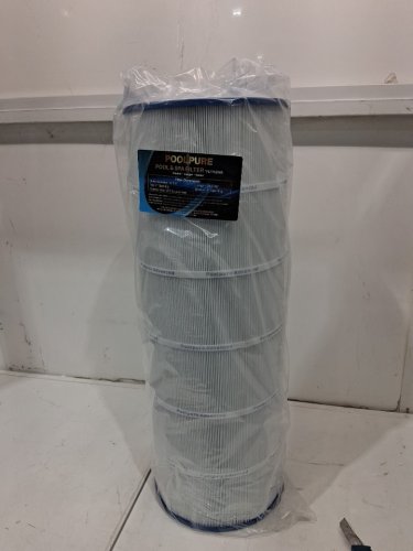 poolpure pool filter for various hayward MODELS - 200sq.ft - 28-3/16" length - 10-1/8" od - 4" top/bottom opening - white/blue (model: plfpa200s) image 2