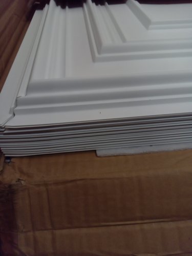 24PK ART3D CEILING TILES, DECORATIVE PLASTIC CEILING TILES - 2FT x 2FT - WHITE image 4