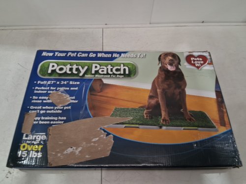PROTECT ME ALERT SERIES POTTY PATCH ECONOMICAL ARTIFICAL PET GRASS PATCH, DOG TRAINING LITTER BOX TURF - for dogs over 15lbs - LARGE/27" x 34" - green image 5