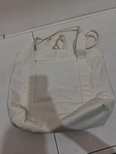 Women’s Adidas Canvas Court Tote Bag - 25L - White - (Model: JJ7504/1967363) image 3