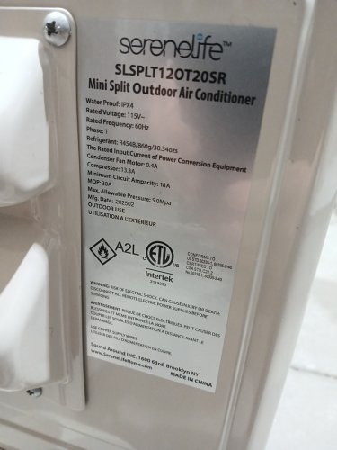 SereneLife Wifi Mini Split Air Conditioner - 12000BTU - White (Model: SLSPLT120T20SR) image 8