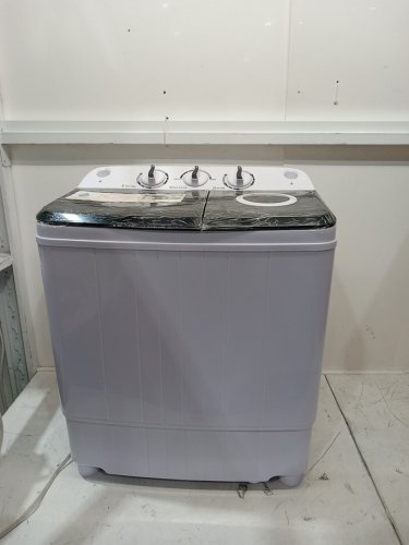 costway portable compact twin tub washing machine - 17.6lbs capacity - grey/white - (model: fp11145us-dk) image 4
