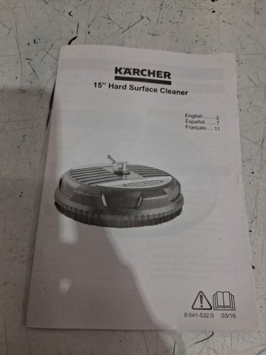 Karcher Hard Surface Cleaner for Gas Power Pressure Washers - 15" - 3200PSI Rating - Black (model: 8.641-035.0) image 6