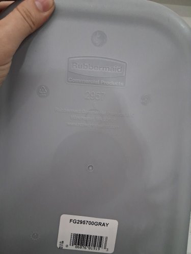 Rubbermaid 41 Qt. / 10.25 Gallon Rectangular Wastebasket / Trash Can - GREY (MODEL: FG295700GRAY) image 4
