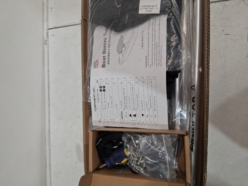 Kemi moto 3 Bow Bimini Top for Boat - 72" x 46" x 67" to 72" - Black (Model: B1604-00301-BK-US) image 4
