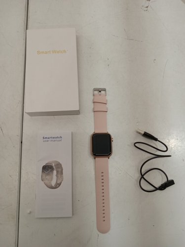 fitness smartwatch with Heart Rate | Spo2 | BP | Sleep Monitor - pink/gold image 2