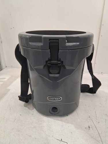 costway portable insulated drink cooler/dispenser - 2.5GAL - grey - (model: gp11739gr) image 5