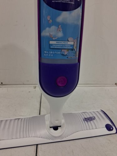 SWIFFER POWERMOP MULTI-SURFACE MOP KIT WITH 2 MOPPING PAD REFILLS, 1 FLOOR CLEANING SOLUTION WITH FRESH SCENT AND 2 BATTERIES - PURPLE AND WHITE image 3