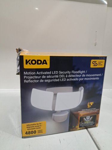 KODA MOTION-ACTIVATED LED SECURITY FLOOD LIGHT - 4800LM - WHITE (MODEL: 1938035/LM030878) image 2