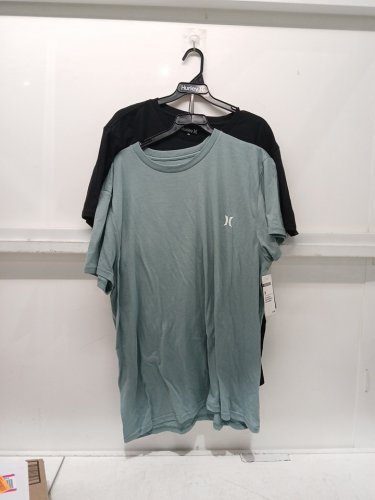 2pk MENS hurley lounge shirt - extra large - black/teal (style: 11195-0925) image 3