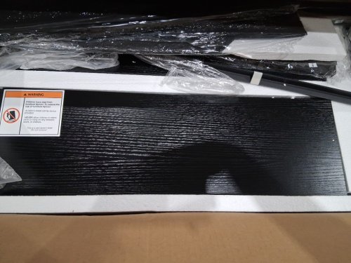 writing desk with fabric drawers and rgb led light - 48" - black (model: uscpd2d120lb) image 7