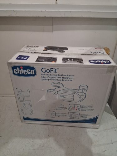 Chicco GoFit Plus portable travel Backless Booster Car Seat with LATCH Attachment & Quick-Release LATCH Removal - 40lbs -110lbs - Avenue Black/Charcoal Grey (MODEL: 10878) image 2