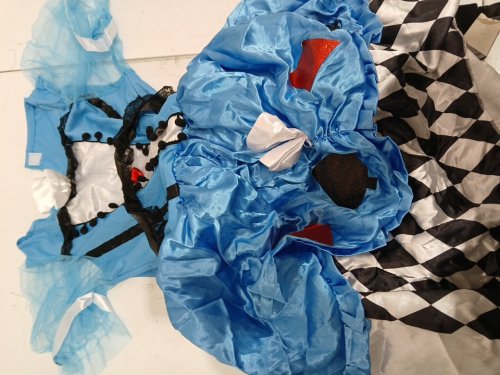 3PC WOMEN'S BLUE BELLE OF WONDERLAND COSTUME - LARGE (12-14) - BLUE image 2