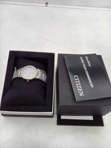 WOMENS CITIZEN axiom diamond dial eco drive watch - 28mm - silver dial / stainless steel (model: ga1050) image 2