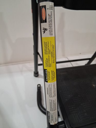 hbtower 2-step lightweight anti-slip portable step ladder - black image 4