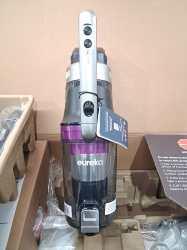 Eureka Cordless Rechargeable 3-IN-1 Stick Vacuum Cleaner WITH CLEANING STATION & ANTI-TANGLE NOZZLE FOR ALL FLOORS - GREY/PURPLE (MODEL: NEC490SE) image 7