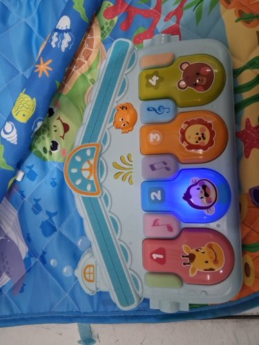 Imgadgets 4-in-1 baby play mat with piano toy - ocean theme / blue image 4