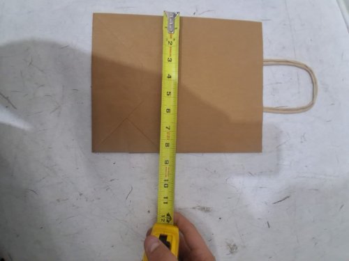 100pc paper bags with handles - 8.5" x 10" - brown image 4