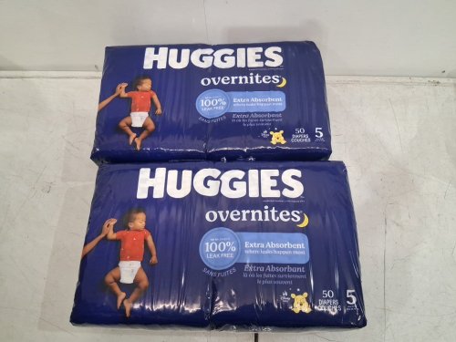 100PK HUGGIES OVERNITES NIGHT TIME BABY DIAPERS - SIZE 5 (27lb+) - WINNIE THE POOH - (model: 5454702) image 3