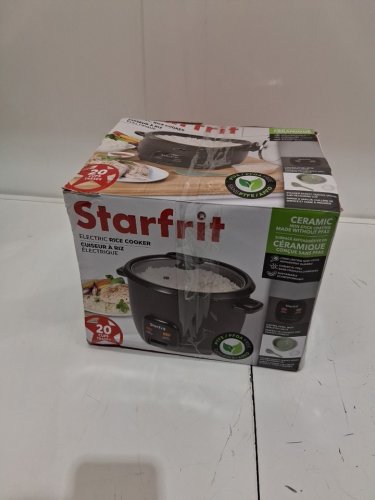 Starfrit Electric Rice Cooker with strainer and ladle- 10 Cups - 400W - BLACK image 2