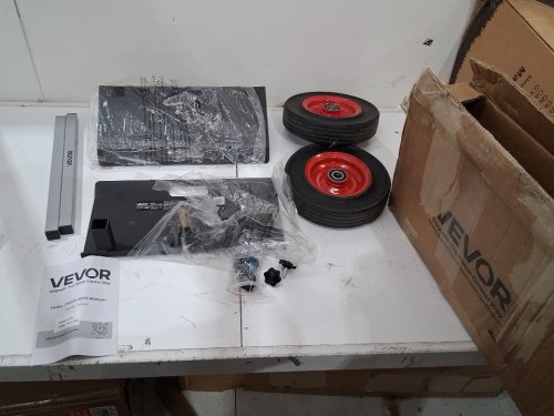 PANEL DOLLY DRYWALL MOVER WITH 10" RUBBER WHEELS - 1000LBS MAX - BLACK/RED (MODEL: PD453) image 3