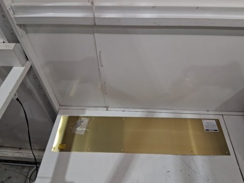 PRIME-LINE PRODUCTS 8" x 34" DOOR KICK PLATE BRITE BRASS ON ALUMINUM (MODEL:MP4618) image 3