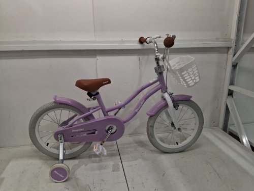costway kid's bicycle with training wheels and basket - 16" - pink / white (model: ts10086zs-16) image 3