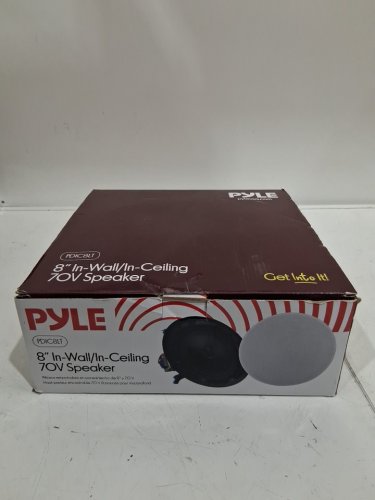 Pyle 2-Way Ceiling and Wall flush-Mount Speaker - 8” - 70V - Dome Tweeter - 600W - White (model: PDIC8LT) image 2