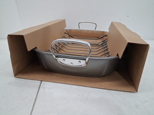 Circulon Nonstick Oval Roaster with Rack - large/18" x 15" - stainless steel (model: 1875451) image 3