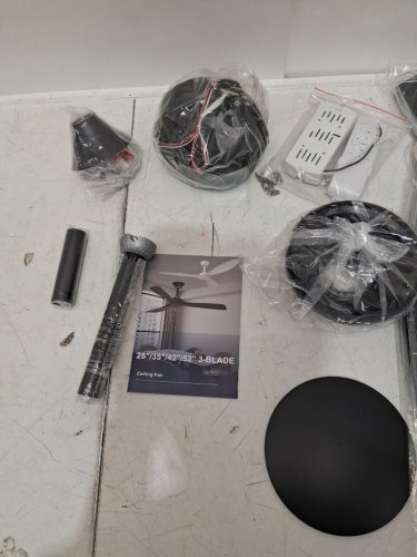 MuyuTc Ceiling Fan with Remote - 52" - black (model: my-cf0 1-nl52-black) image 5