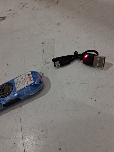 TBTeek Pet UV led Light and laser pointer spinning toy - 3.3" - blue image 3