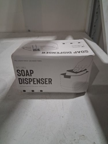 2-in-1 Countertop Soap Dispenser & Sponge Holder - 300ML -white/grey image 2