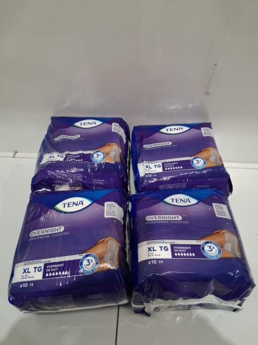 40PK UNISEX TENA PROTECTIVE INCONTINENCE UNDERWEAR OVERNIGHT - EXTRA LARGE image 3