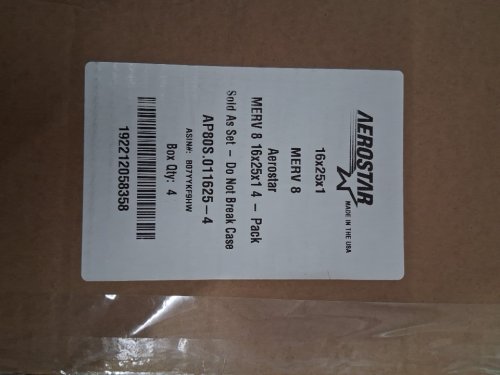 4PK Aerostar MERV 8 Air Conditioning & Furnace Filter Captures Dust, Lint & Pollen - 16.37" X 21.5" X 1" - WHITE image 3