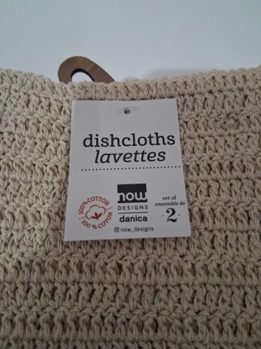 6pk now designs homespun natural crocheted dishcloths - 12'' x 12'' - beige image 4