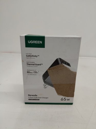 UGREEN NEXODE 65W 2 USB-C 1 USB-A TABLET AND PHONE CHARGER - BLACK - (MODEL:‎CD244) image 3