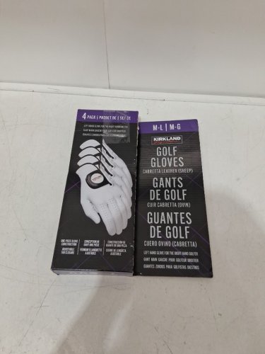 3PK Kirkland Signature Premium Cabretta Leather Golf Gloves - right Hand - MEDIUM/LARGE - White (Model: 1819560) image 2