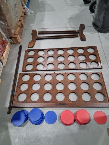 GOSPORTS GIANT 4-IN-A-ROW GAME SET - 4FT BROWN (MODEL: CF-4-02-BROWN) image 4